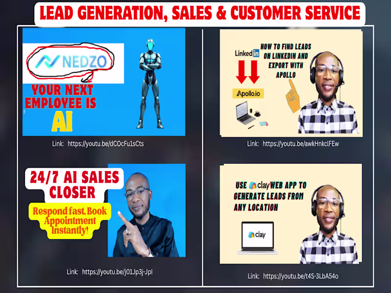 Cover image for Virtual Assistance: Lead Gen, Sales, Customer Rep, CRMs