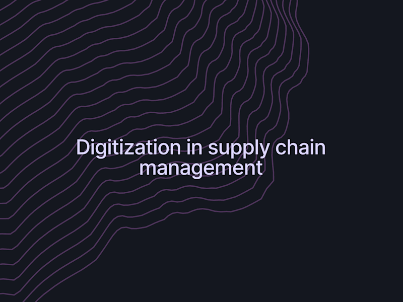 Cover image for Digitization in supply chain management