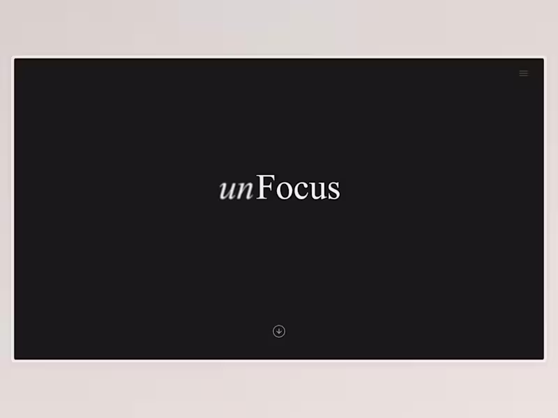 Cover image for UnFocus