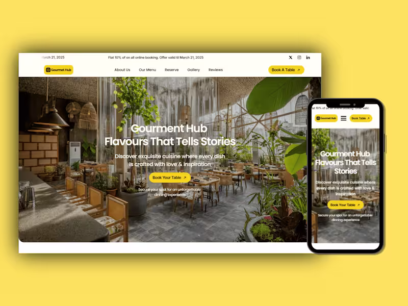 Cover image for Restaurant Web Design