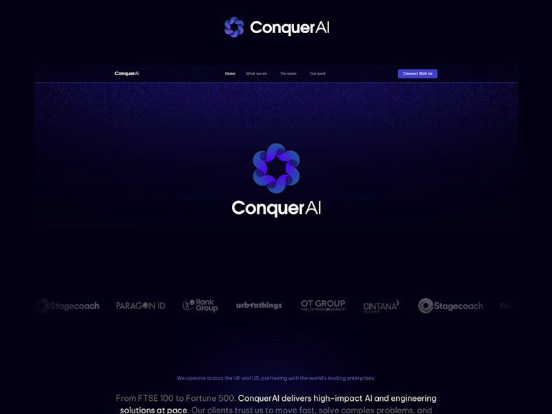 Cover image for Conquer AI - Software Engineering Consultancy