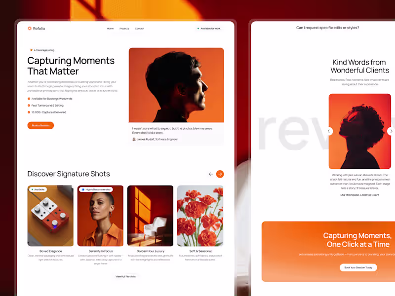 Cover image for Refolio Photography Website Template