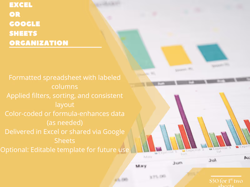 Cover image for Excel/Sheets Cleanup - Contacts, Tasks, and Job Trackers