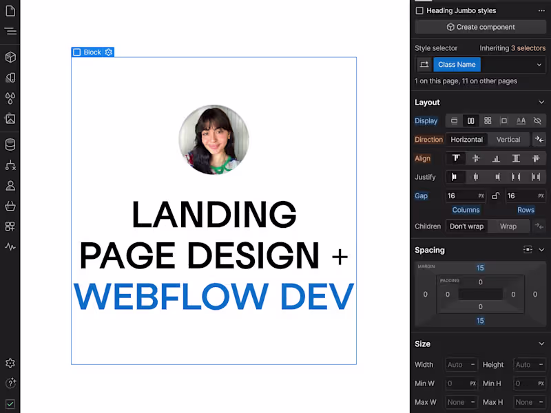 Cover image for - Webflow, Landing Page Design & Development -