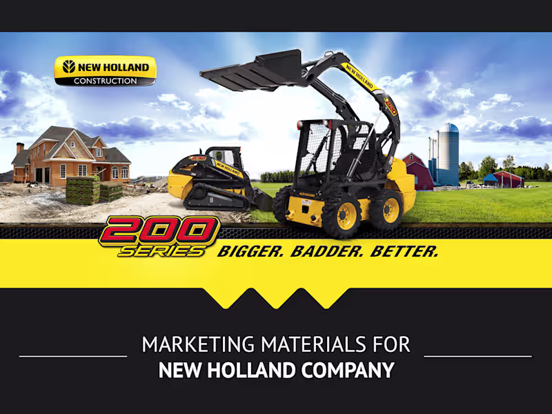Cover image for New Holland. Marketing materials. Home page update.