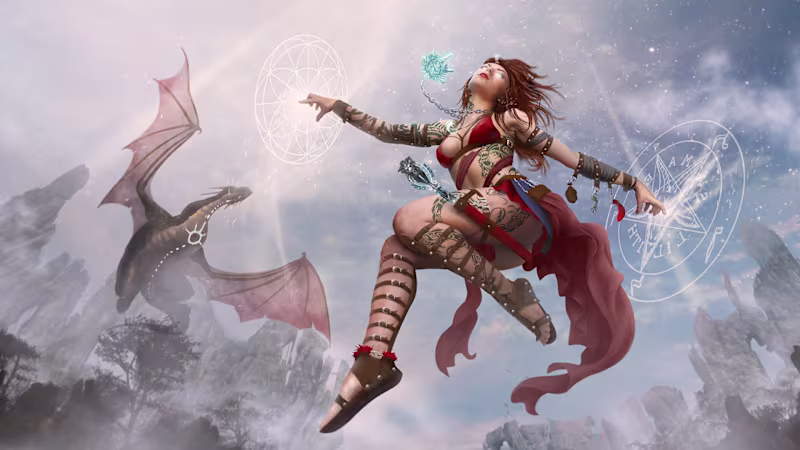 Cover image for High-Fantasy Sorceress Character Design