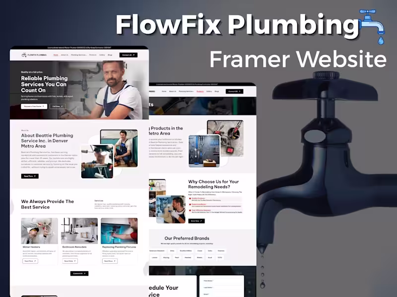 Cover image for Flowfix Plumbing | Framer Website