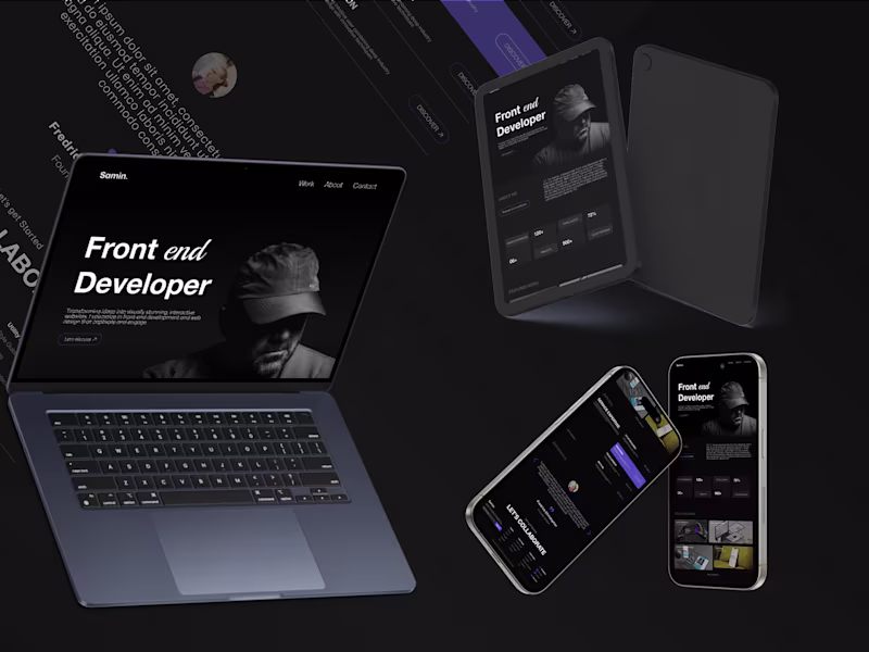 Cover image for Portfolio Website - Landing Page by Samin Joy on Dribbble
