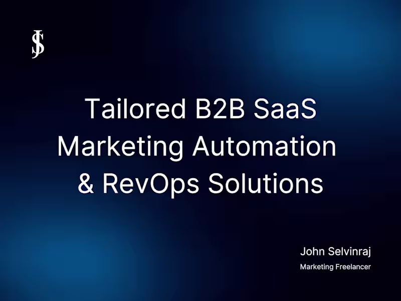 Cover image for SaaS Marketing Automation & RevOps