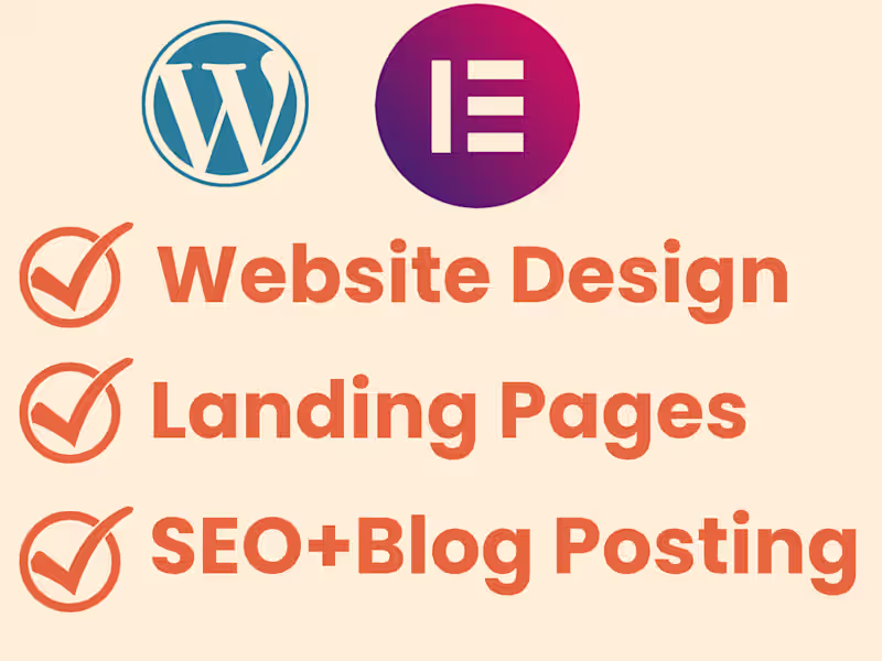 Cover image for I will do wordpress website developement using elementor