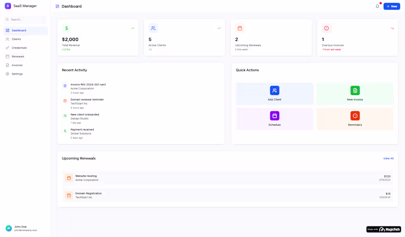 Cover image for Client Project Manager CRM Concept