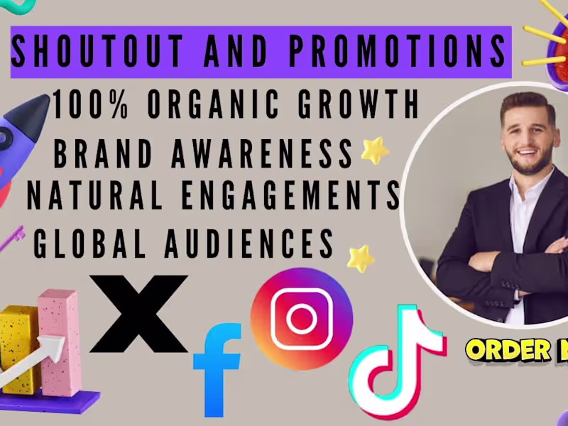 Cover image for Viral Social Media Shoutout Boost Your Brand/Product/Business