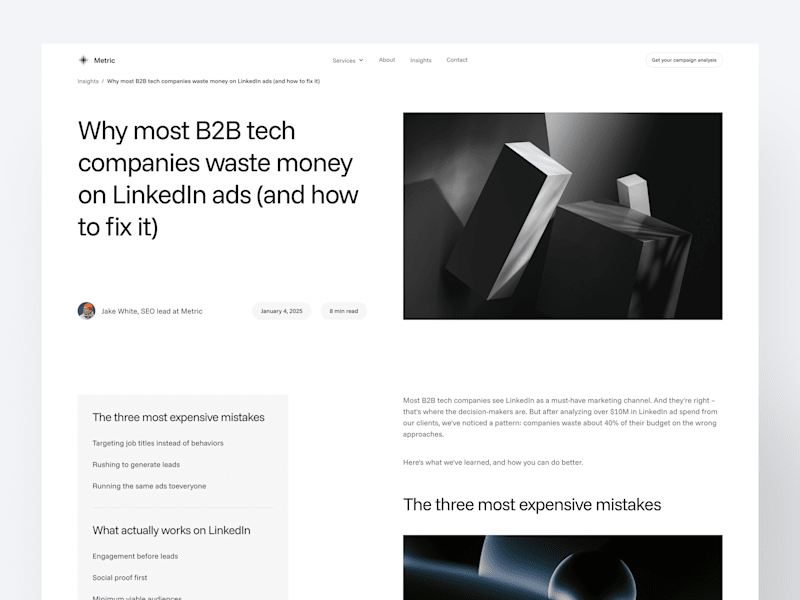 Cover image for Digital marketing agency website design