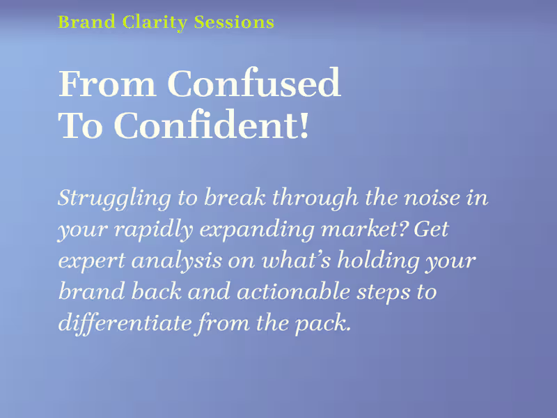 Cover image for 🎯 Brand Clarity Sessions