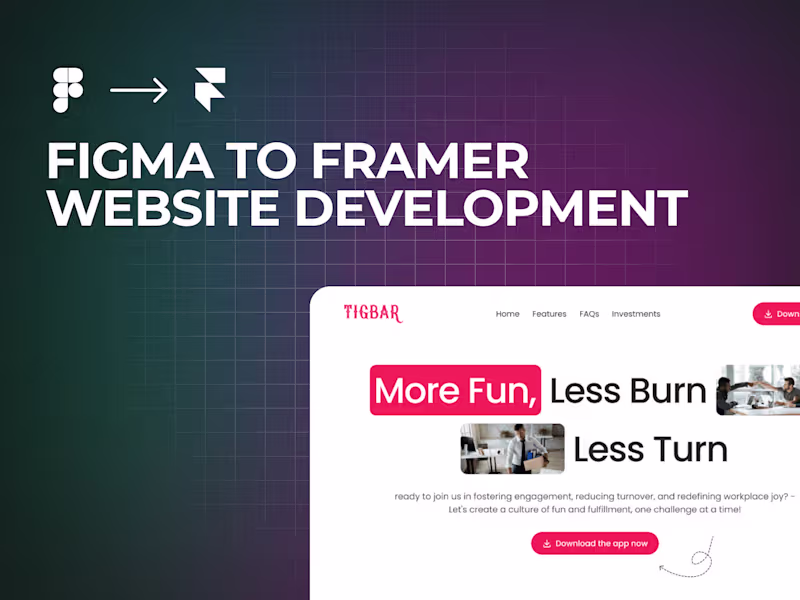 Cover image for Figma to Framer Website Development