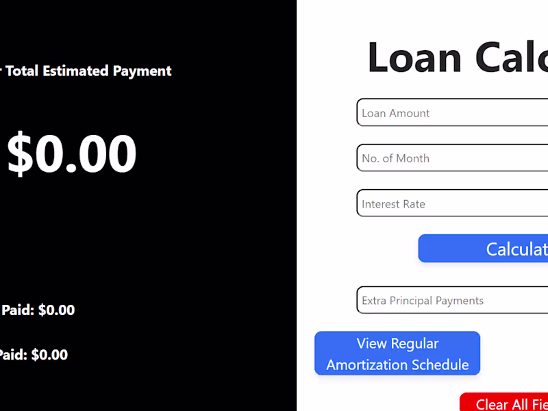 Cover image for Loan Calculator App