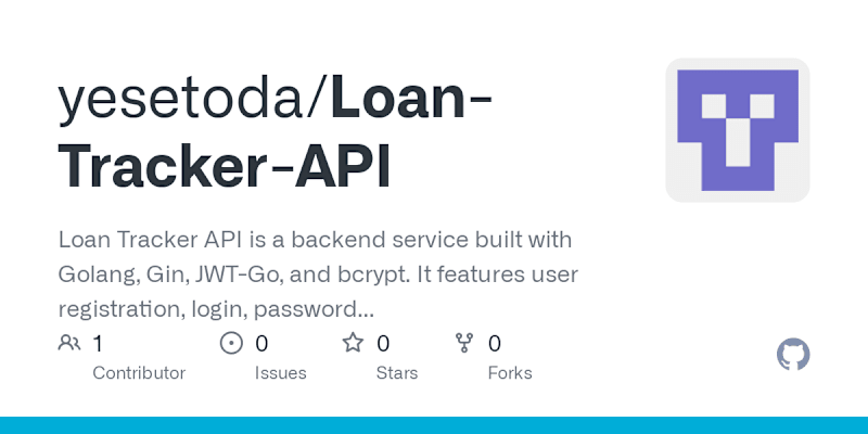 Cover image for yesetoda/Loan-Tracker-API