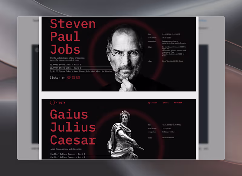 Cover image for How to Take Over the World Podcast Website Design