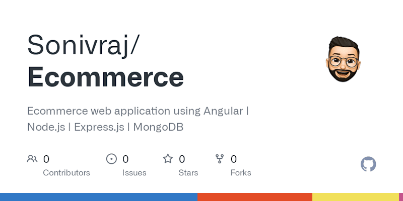 Cover image for GitHub - Sonivraj/Ecommerce: Ecommerce web application using An…