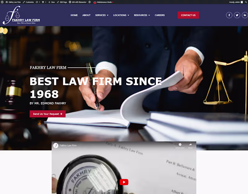 Cover image for Fakhry Law Firm