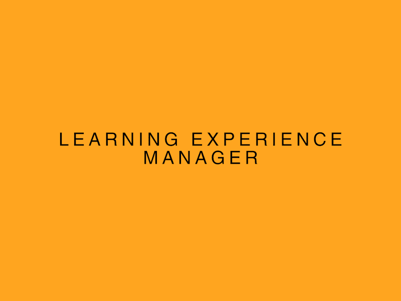 Cover image for Learning Experience Manager