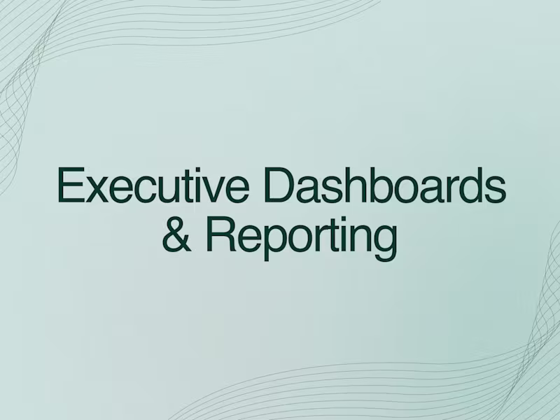 Cover image for Dashboard Expert | Executive-Ready Reporting