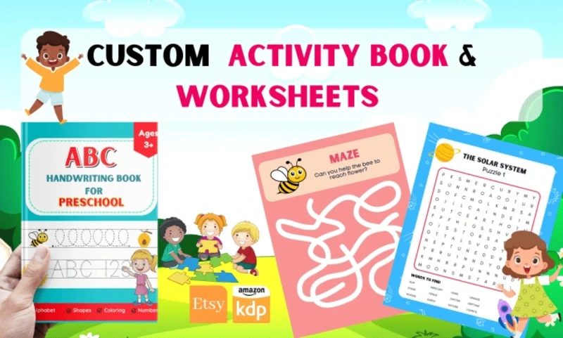 Cover image for Custom worksheets for kids