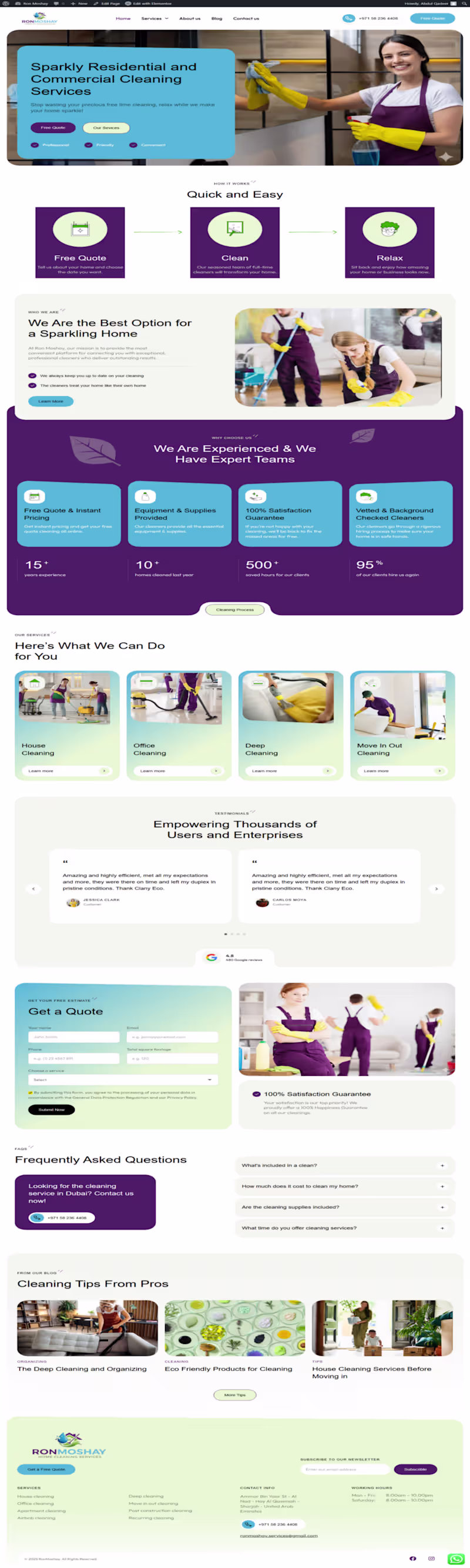 Cover image for Ron Moshay Cleaning Services UAE