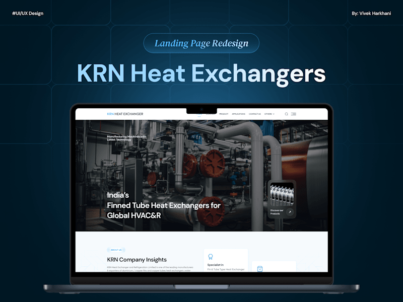 Cover image for KRN Heat Exchanger - Website Redesign