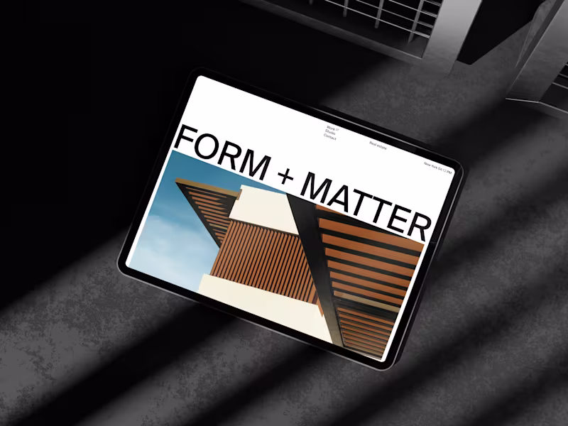 Cover image for Minimalist Website for Architecture Studio