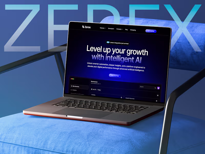 Cover image for ZEREX - Generative AI Website UI Design