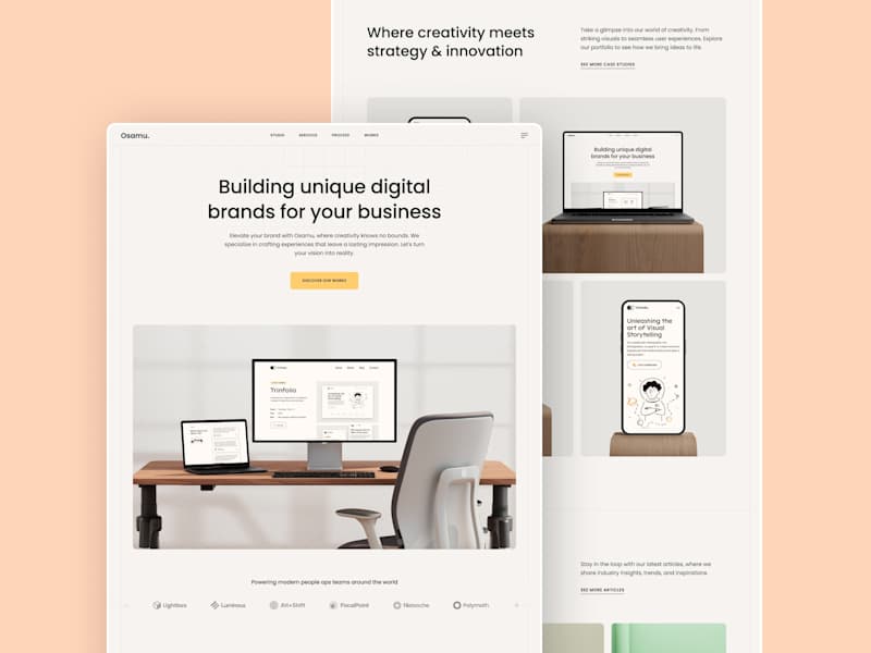 Cover image for Osamu - Creative Agency Framer Template