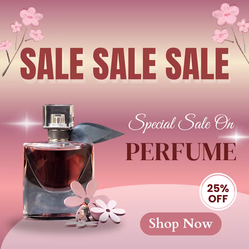 Cover image for Perfume Sale Promotional Banner Design