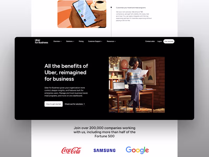Cover image for Uber for Business Framer Website Redesign