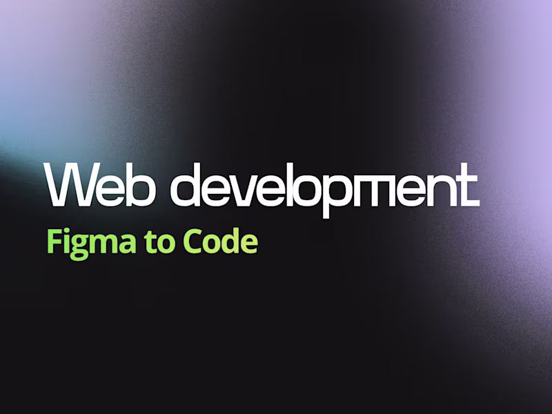 Cover image for Website Development Figma to html