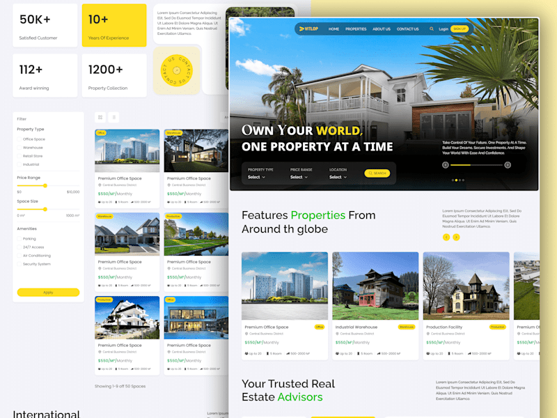 Cover image for Property Landing Page UI Design