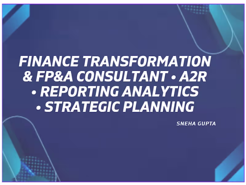 Cover image for FP&A Support – Forecasting, Budgeting & Dashboards