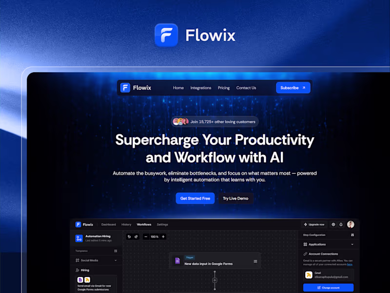 Cover image for Flowix : AI SaaS & Automation Framer Website Template