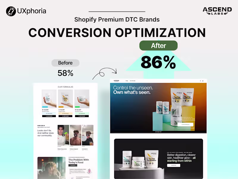 Cover image for Shopify Ecommerce Website Redesign | Supplement
