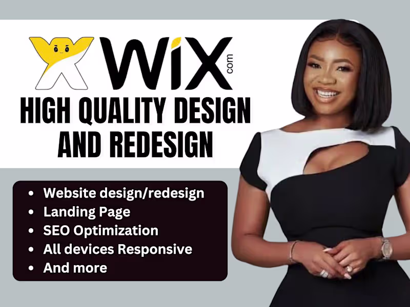 Cover image for I will do wix website redesign, wix website design, wix website