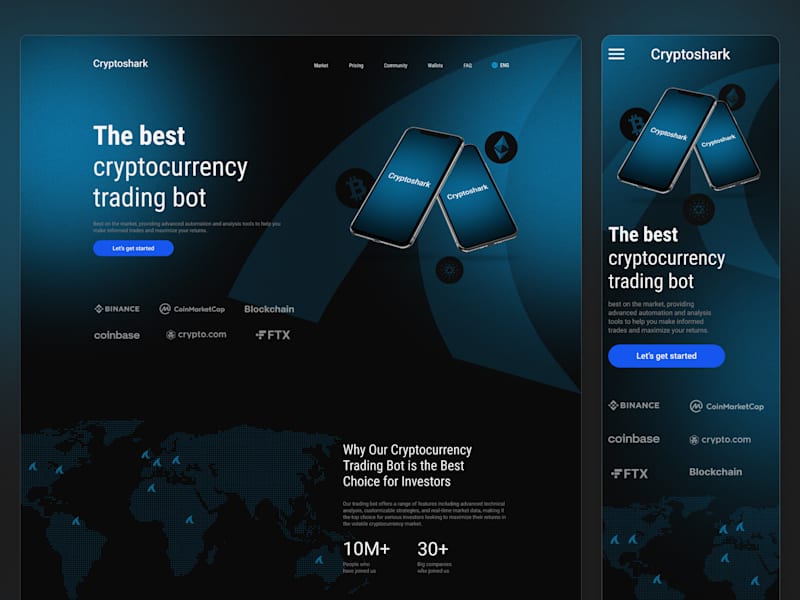 Cover image for Cryptocurrency bot - Web design