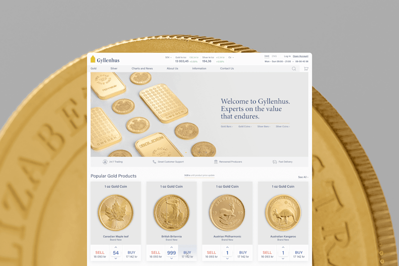 Cover image for Gyllenhus | Precious Metals Trading Platform