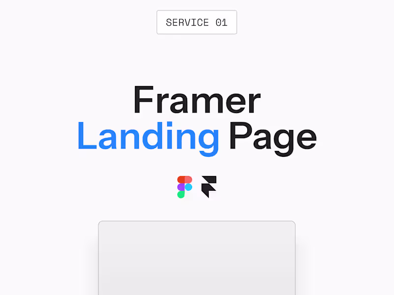 Cover image for Landing Page - Design & Framer Development