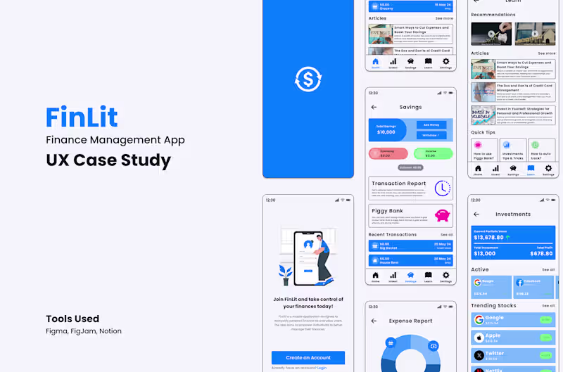 Cover image for FinLit’s Smart Solutions - A UX Case Study