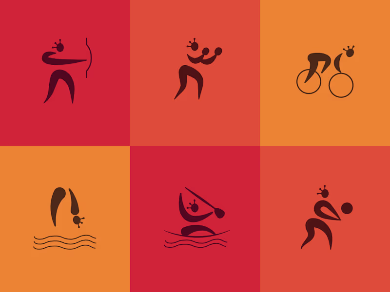 Cover image for Happy to share my take on Olympic pictograms, they are inspi...