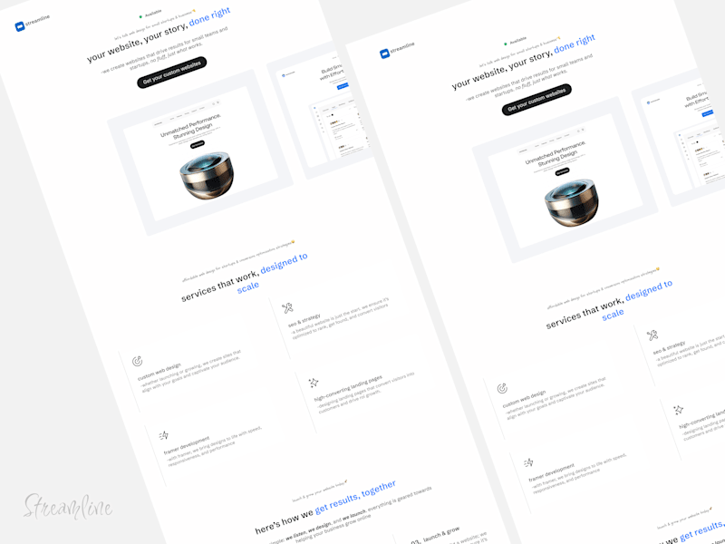 Cover image for Streamline Studio - Framer Development