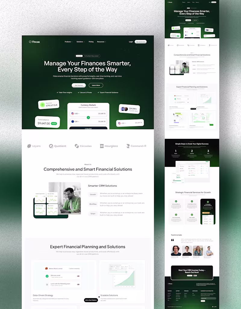 Cover image for Designed this Financial Solutions Website 🚀 How is it?