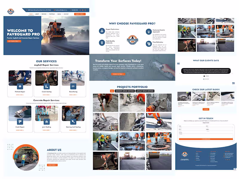 Cover image for PaveGuard Pro – Premier Asphalt and Concrete Repair Services