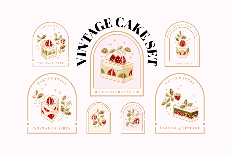 Cover image for Vintage Cake Logo & Label Collection