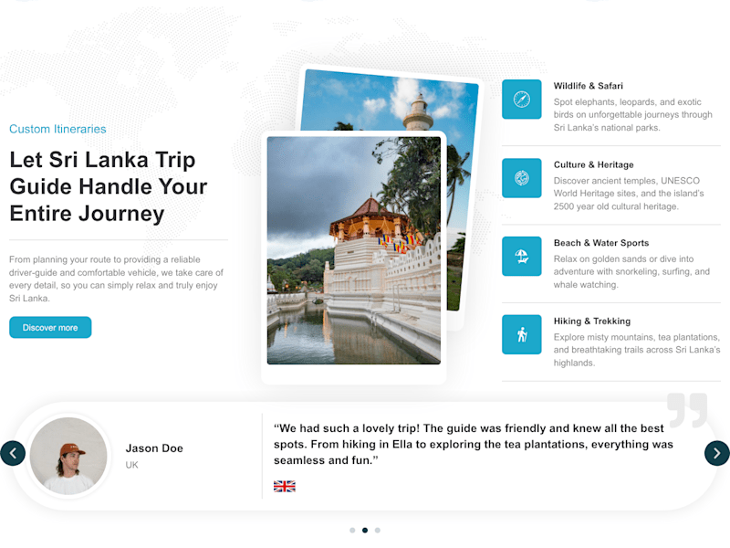Cover image for Sri Lanka Trip Guide Website Development Project